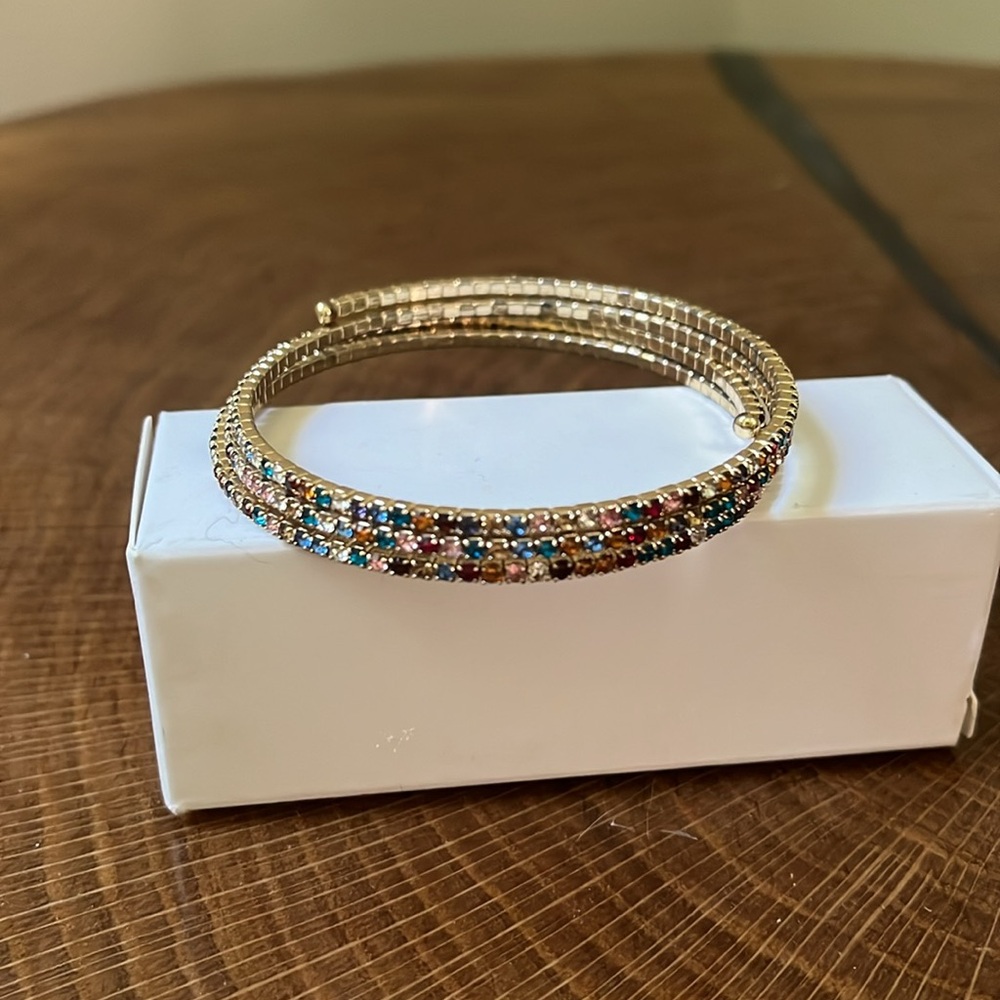 Two Assorted Rhinestone Bracelets - Picture 3 of 3